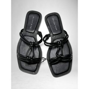 AZALEA WANG "Stetson" Black Strappy Flat Sandals, NEW! Size 9